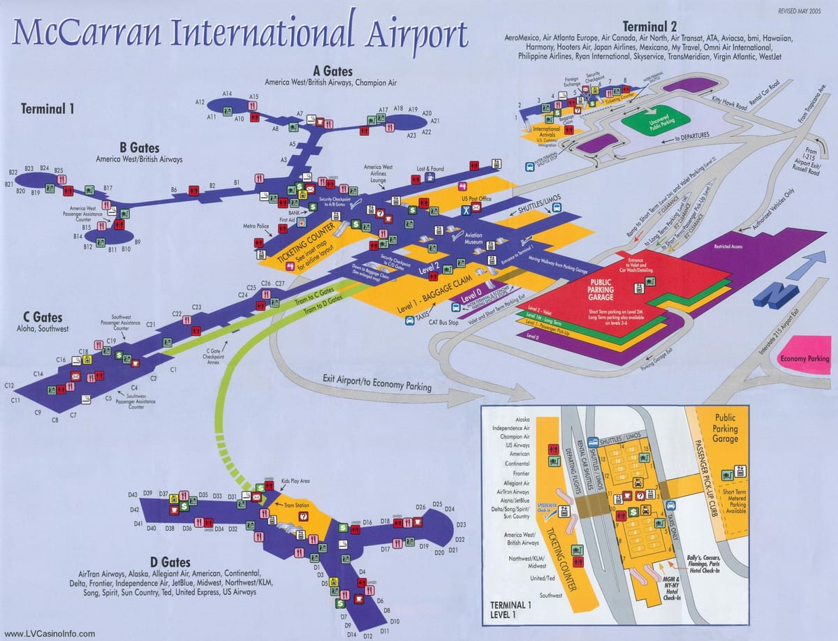 지도의 맥캐런 공항