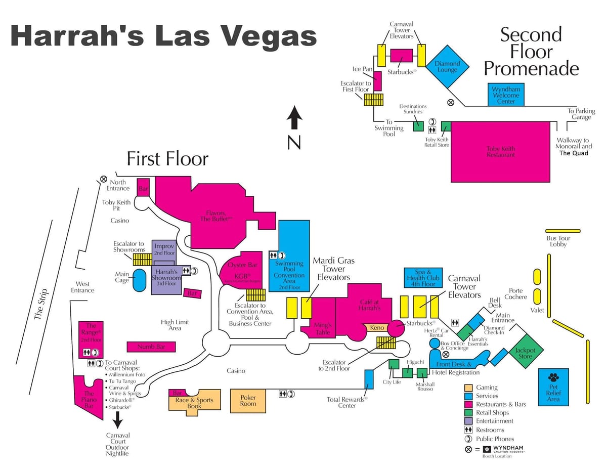 지도 Harrah's Las Vegas